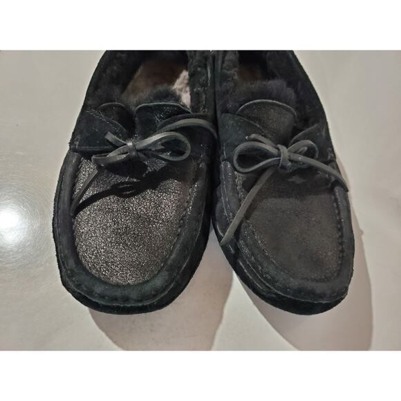 UGG Byron Sheepskin Suede Leather Shearling Moccasin Slipper Loafer Mens Size 7 - Picture 7 of 11